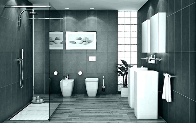 Nhà vệ sinh tự hoại rộng rãi, hiện đại và tiện nghi với nội thất sang trọng