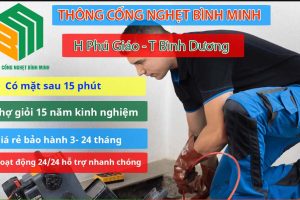 Dịch vụ thông cống nghẹt Phú Giáo Trọn Gói Từ 50k ❤️【BH 36 Tháng】