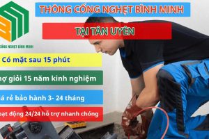 Thông cống nghẹt Tân Uyên Sạch 100% – BH 12 Tháng