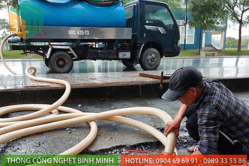 Quy trình làm việc hút hầm cầu Quy Nhơn của công ty Bình Minh