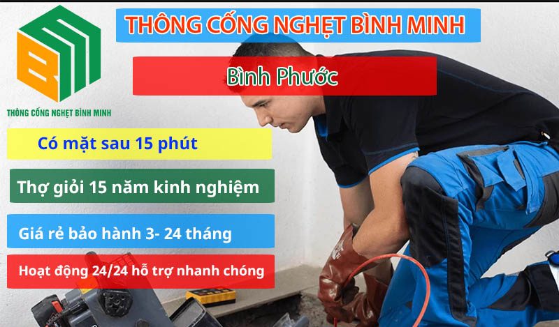 Thông cống nghẹt Bình Phước