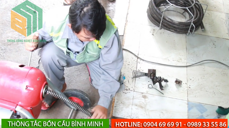 Quy trình thông tắc bồn cầu Quận 6 do Bình Minh cung cấp. hiệu quả 100%