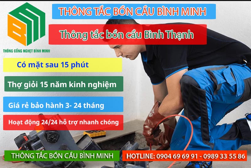 Thông tắc bồn cầu Quận Bình Thạnh