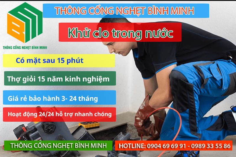 Cách khử clo trong nước