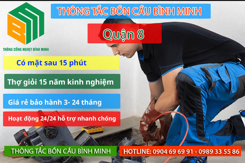 Thông tắc bồn cầu Quận 8
