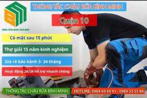 Dịch vụ thông tắc chậu rửa Quận 10 giá rẻ bất ngờ chỉ từ 50K