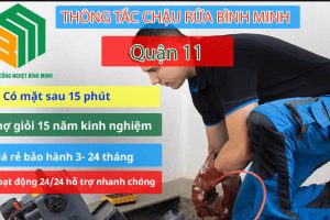 Dịch vụ thông tắc chậu rửa Quận 11 giá rẻ 66k BH 5 năm