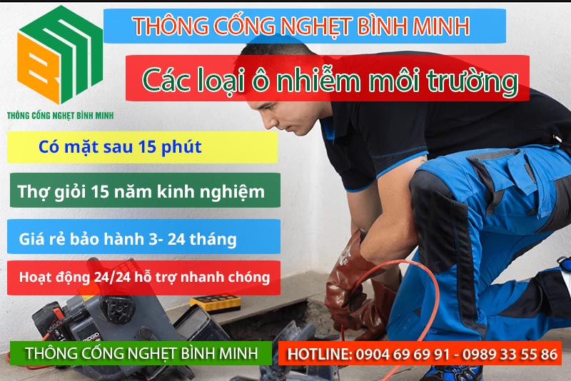 Các loại ô nhiễm môi trường