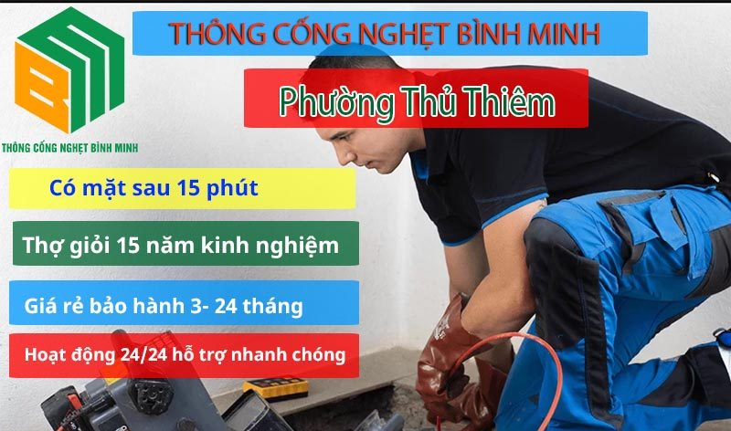 Thông cống nghẹt phường Thủ Thiêm