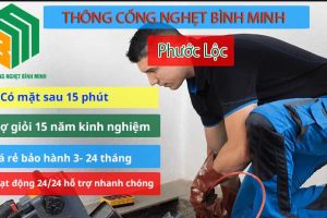 Dịch vụ thông cống nghẹt xã Phước Lộc – BH 6 tháng